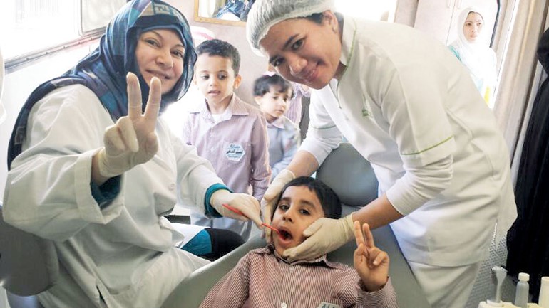 دنادية جواد اثناء الزيارة