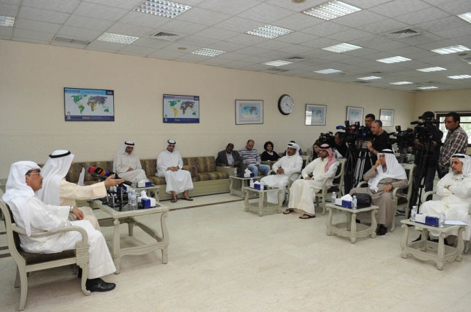 جانب من حضور وسائل الاعلام خلال المؤتمر ﻿