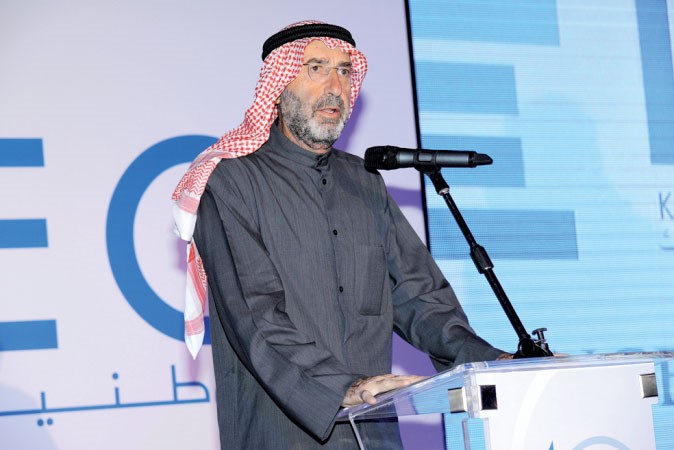 جميل سلطان العيسى متحدثا خلال الاحتفال 