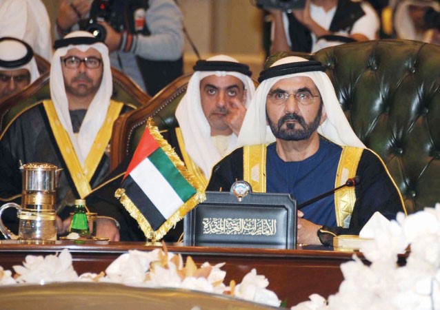 صاحب السمو الشيخ محمد بن راشد ال مكتوم مترئسا وفد الامارات في القمة 