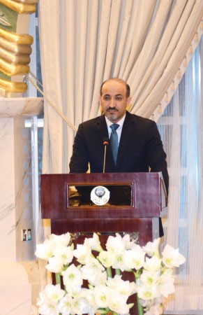 احمد الجربا يلقي كلمته في القمة
