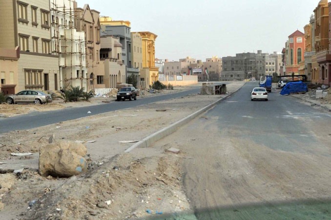 منازل قيد الانشاء في منطقة جابر الاحمد