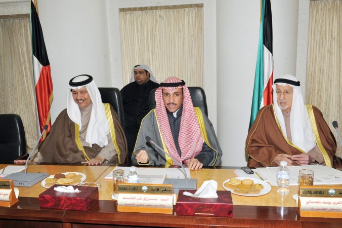 الرئيس مرزوق الغانم وسمو الشيخ جابر المبارك وعبدالعزيز العدساني﻿