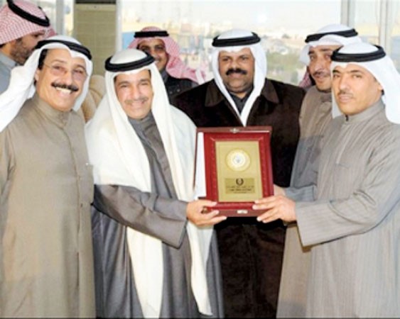 محمد القحطاني خلال تكريمه