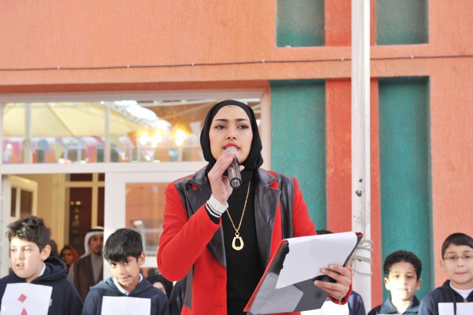 مروة عبدالمنعم متحدثة في طابور الصباح 