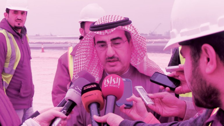 م عبد العزيز الابراهيم متحدثا الى وسائل الاعلام ﻿