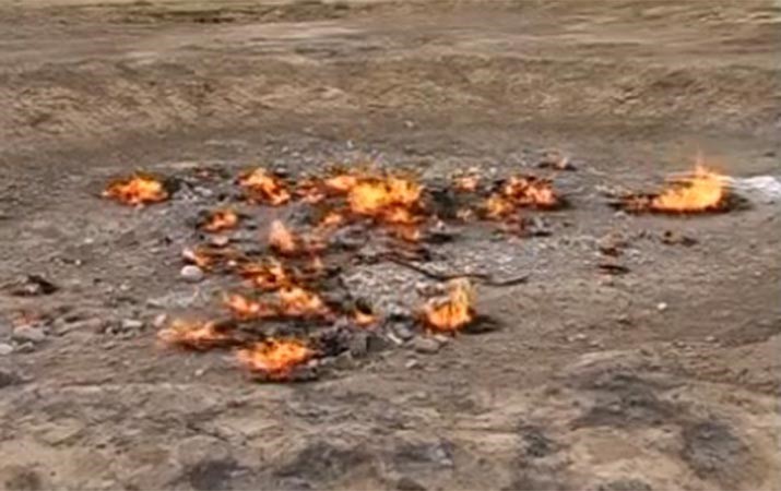 بالفيديو.. شاهد ظاهرة النار الأبدية التي تضيء سماء كركوك منذ آلاف السنين