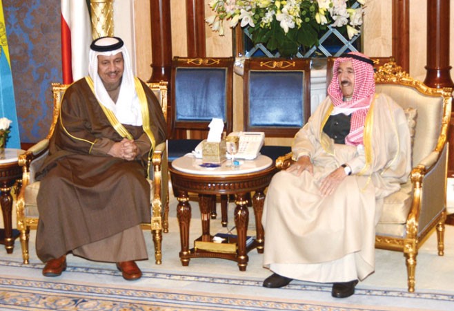 صاحب السمو الامير مستقبلا سمو رئيس الوزراء الشيخ جابر المبارك