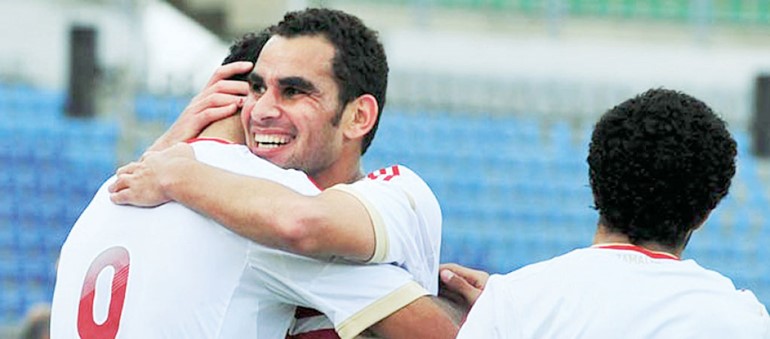 احمد عيد سجل الهدف الاول للزمالك من ركلة جزاء