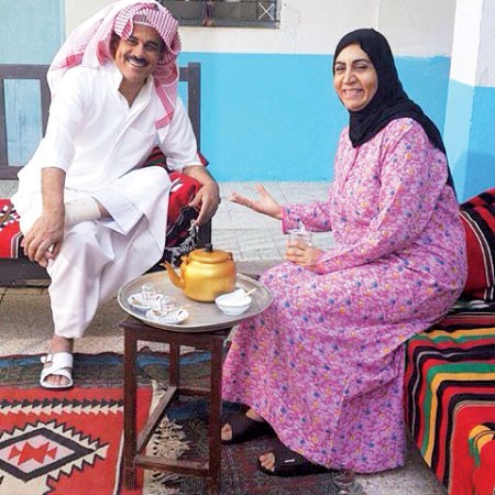 الحربي في مشهد من مسلسل الين اليوم﻿