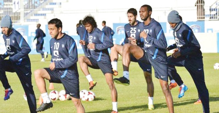 محمد الشلهوب وسعود كريري في تدريبات الهلال الاخيرة