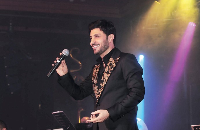 ماجد المهندس اثناء الحفل﻿