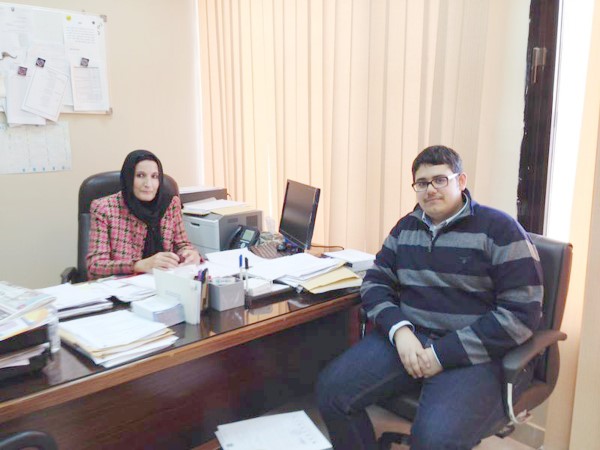 دفاطمة العبدالسلام خلال لقائها ماحمد البصري