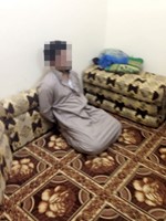 المتهم بعد ضبطه ﻿