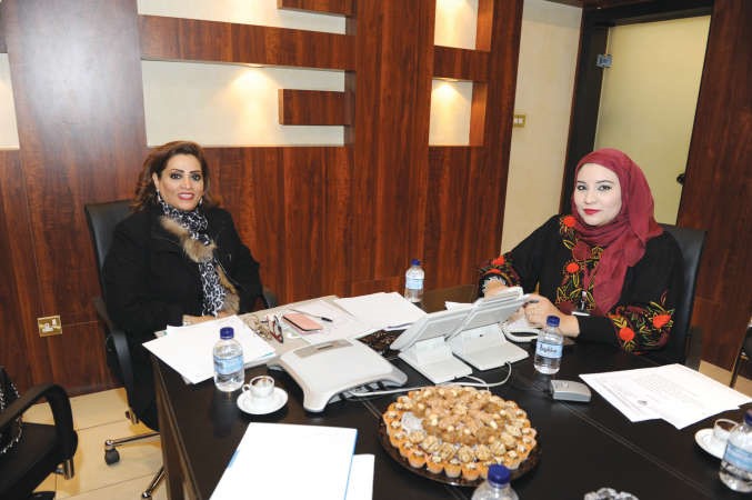 ميسرة الفلاح خلال لقائها مع الزميلة الاء خليفة