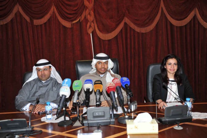 عبدالعزيز السمحان متحدثا خلال المؤتمر الصحافي	هاني عبدالله﻿