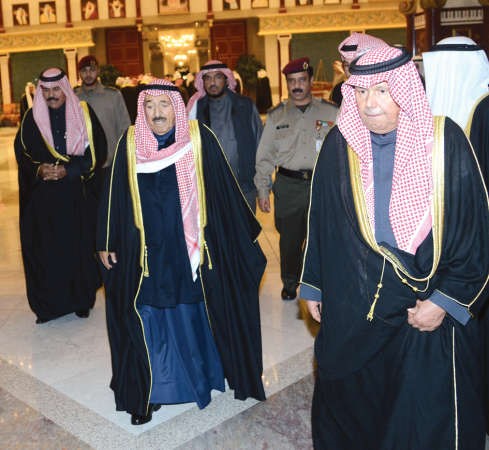 صاحب السمو الامير وسمو ولي العهد والسفير احمد فهد الفهد