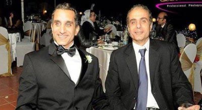 صورة باسم يوسف وشقيقه تشعل مواقع التواصل الاجتماعى
