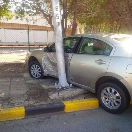 حادث الاصطدام امام المعهد التجاري﻿
