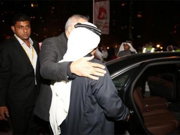 عبده لحظة وصوله
