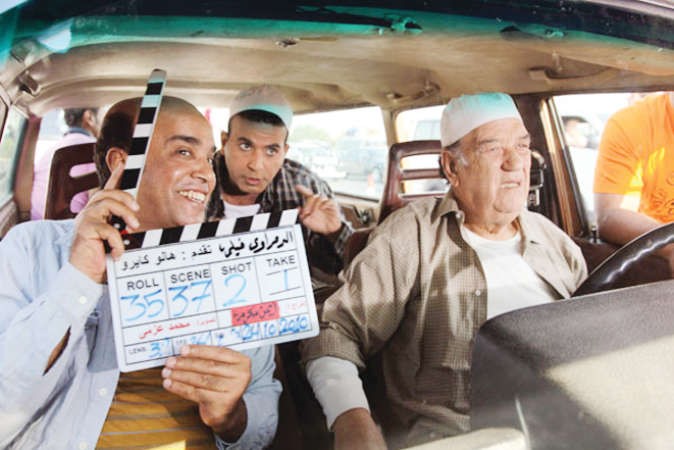 العلي وحسن حسني في احد مشاهد فيلم هالو كايرو﻿
