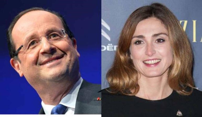 الرئيس الفرنسيفرانسوا هولاند وجولي غاييه 