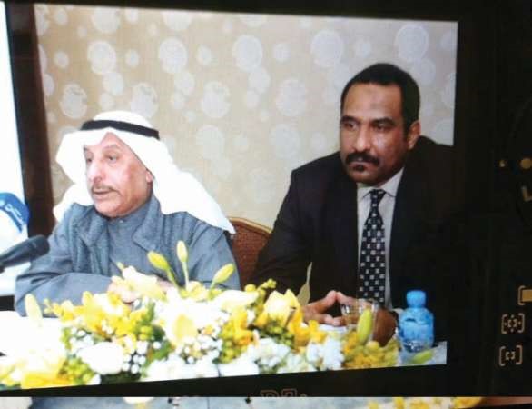 السفير خالد المغامس متحدثا على هامش الدورة التدريبية﻿
