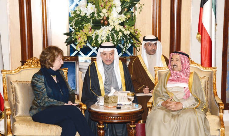 صاحب السمو الامير يستقبل الممثلة العليا للاتحاد الاوروبي 