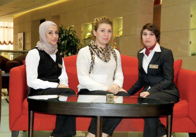 جانب من المتدربات داخل الفندق﻿
