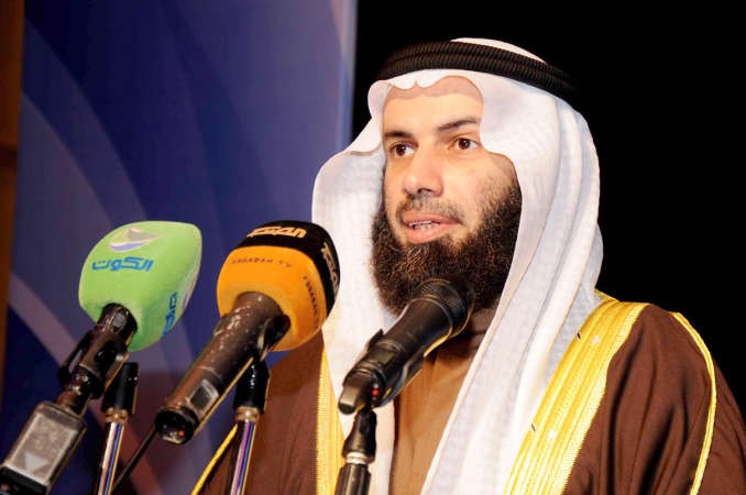 دنايف العجمي يلقي كلمته خلال المؤتمر﻿