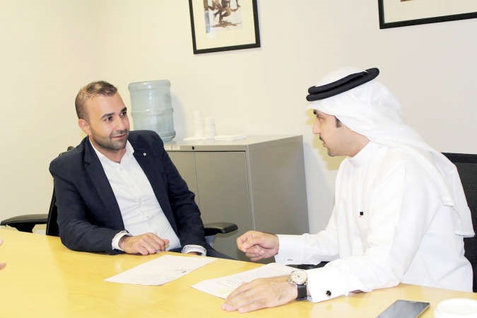 الشيخ ماجد المعلا في لقائه مع الزميل احمد بومرعي﻿