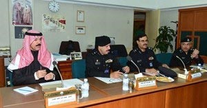 الشيخ محمد الخالد واللواء الشيخ فيصل النواف واللواء نواف العنزي والعميد الشيخ مازن الجراح﻿
