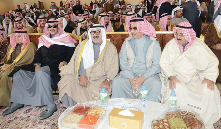 الشيخ فيصل السعود وسمو رئيس الوزراء والشيخ ناصر صباح الاحمد والشيخ صباح الخالد