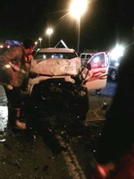  التصادم الحق تلفيات بليغة بالمركبتين 