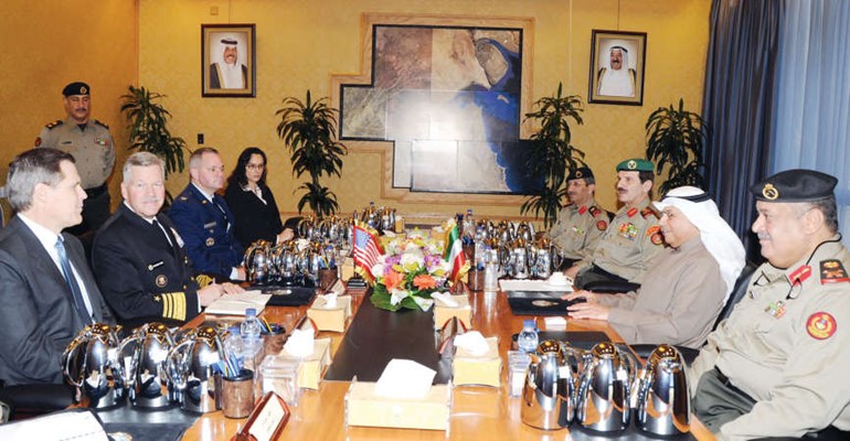 الشيخ خالد الجراح خلال لقائه السفير الاميركي ﻿