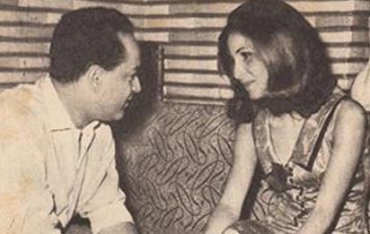 صورة نادرة لزيزي البدراوي مع زوجها السابق