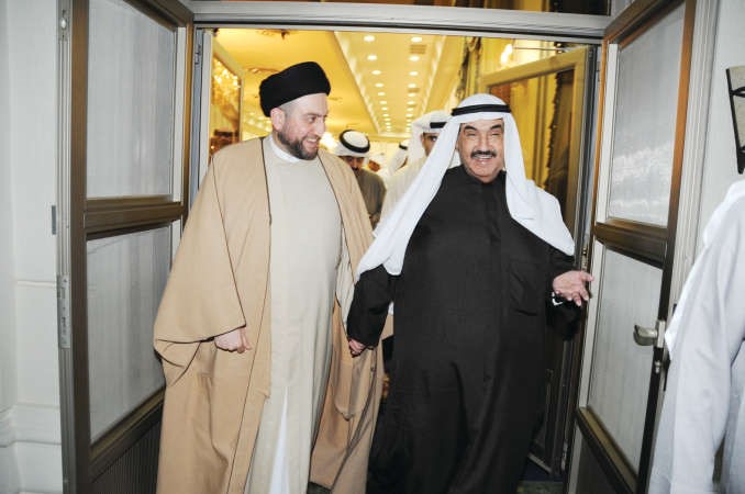 سمو الشيخ ناصر المحمد مرحبا بالسيد عمار الحكيم