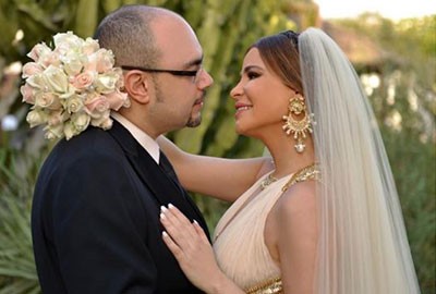 كارول سماحة في ليلة زفافها