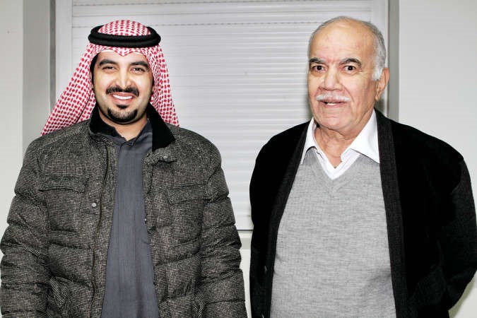 الشيخ تركي اليوسف مع الزميل سيد الوهيدي