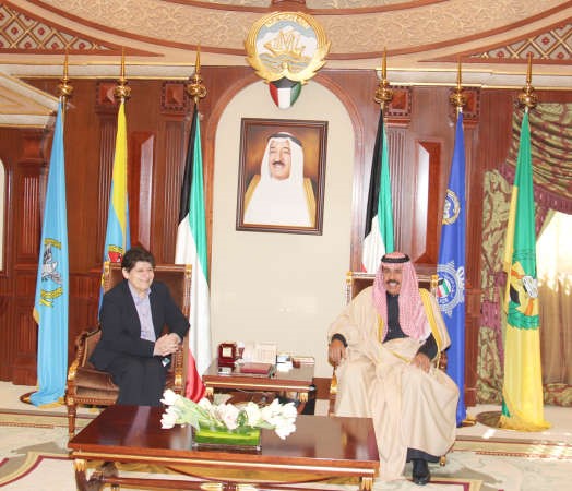 سمو ولي العهد الشيخ نواف الاحمد مستقبلا د رشا الصباح