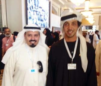 الشيخ منصور بن زايد مع الزميل بداح العنزي