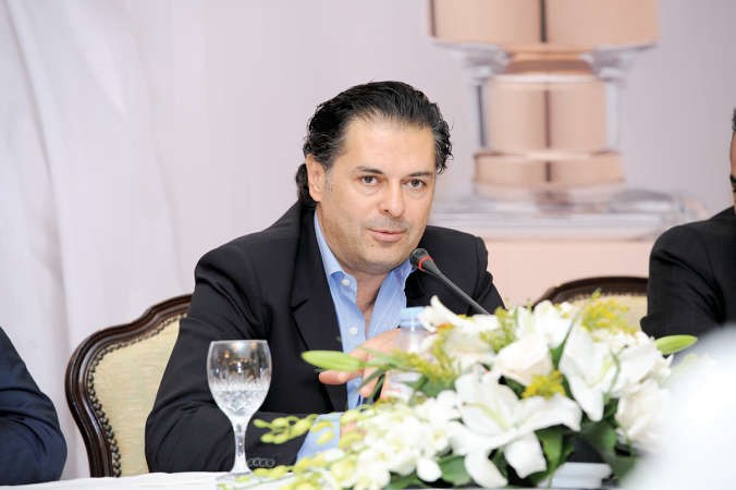 الفنان راغب علامة متحدثا للحضور﻿