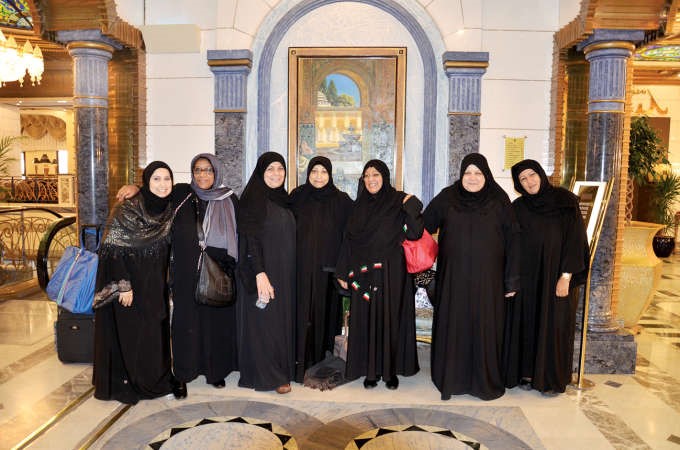 عدد من عضوات الجمعية خلال الرحلة﻿