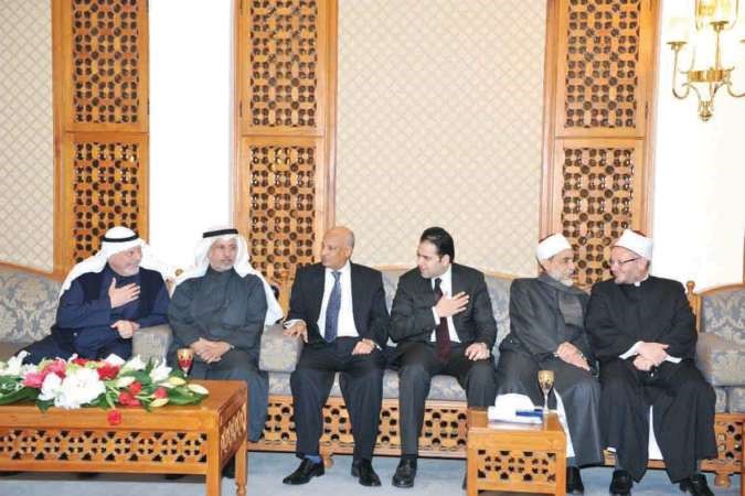 وزير الاوقاف المصري وسفير مصر لدى الكويت ومحمد المخيزيم وعبدالوهاب الشايع