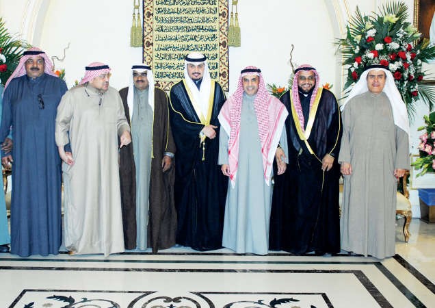 اللواء اسعد الرويح وعبدالله الطريجي وجمال الجاسم وناصر المسلم يباركون هاني عبدالله
