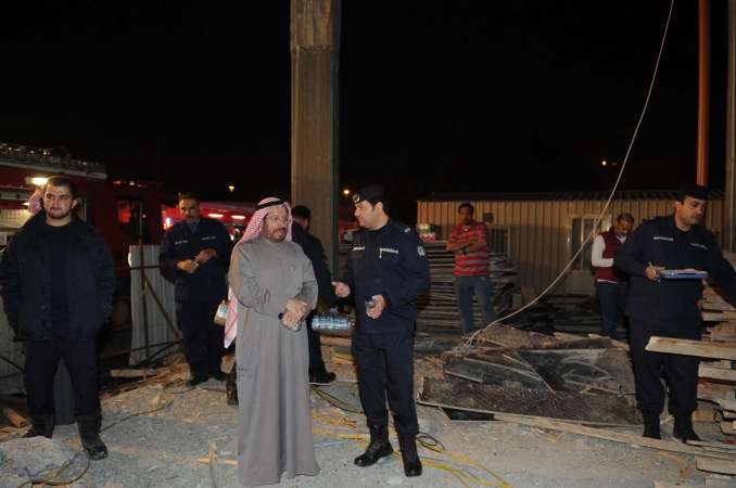 اللواء يوسف الانصاري يتفقد موقع الحادث قاسم باشا