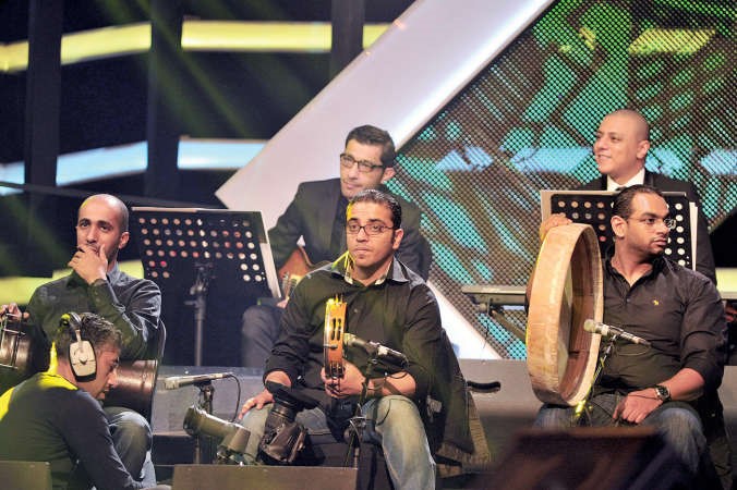 جانب من الفرقة الموسيقية اثناء الحفل