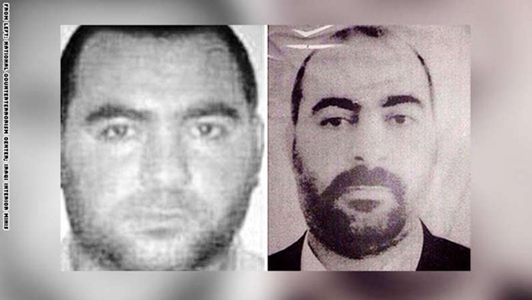 الصورة التي وزعتها الحكومة العراقية لزعيم داعش ابو بكر البغدادي