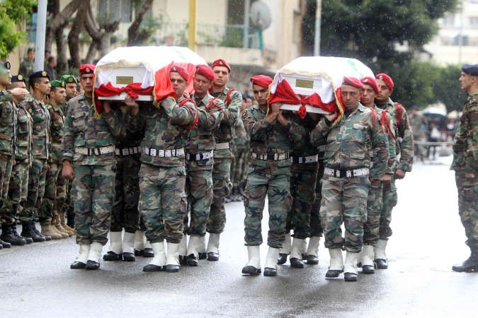 الجيش اللبناني يشيع ضحايا تفجير الهرمل محمود الطويل