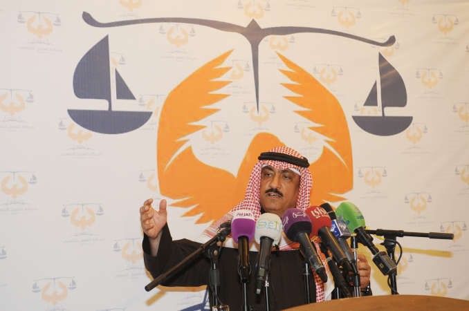 مسلم البراك متحدثا للحضور﻿